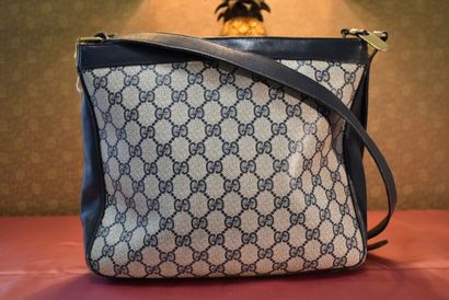 GUCCI. Shoulder bag in coated canvas and...