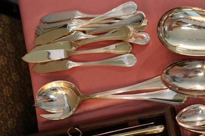 CHRISTOFLE. Spatours model. Service in silver...