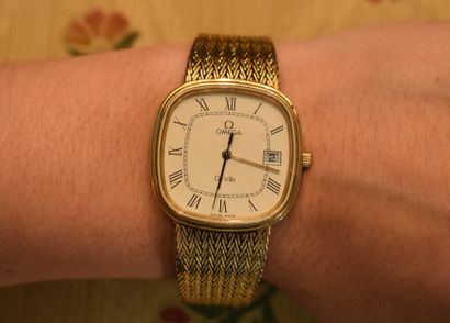OMEGA. Deville model. Gold plated men's watch,...