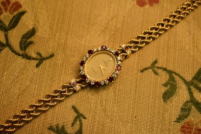 OMEGA. Ladies' watch with 750 gold case and...