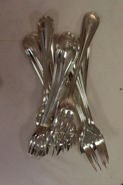 CHRISTOFLE. Spatours model. Service in silver...