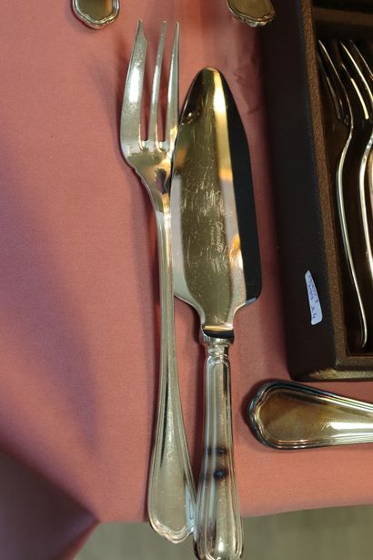 CHRISTOFLE. Spatours model. Service in silver...