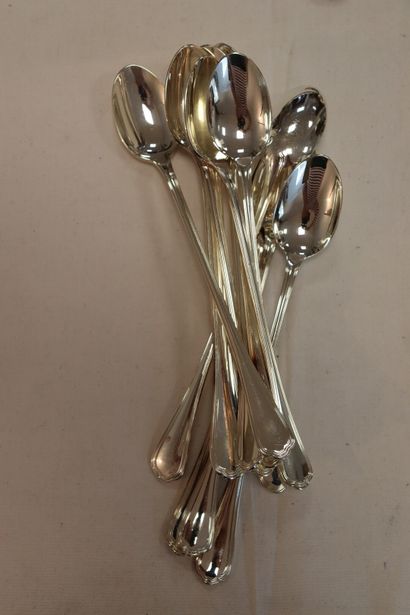 CHRISTOFLE. Spatours model. Service in silver...