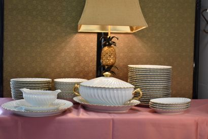 HAVILAND LIMOGES. White twisted porcelain...