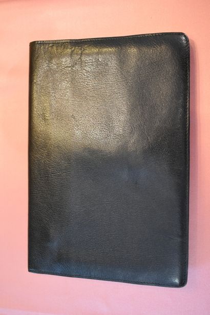 CELINE. A set of brown leather and canvas...