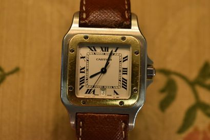 CARTIER. Santos square model. Men's watch...