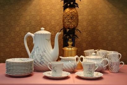 HAVILAND Limoges. Coffee set in twisted porcelain...