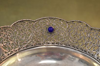 GRADINO Genova. Basket in silver decorated...