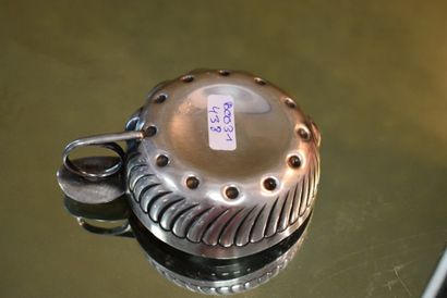Silver wine tasting vessel with gadroons...
