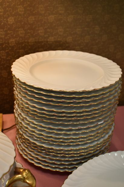 HAVILAND LIMOGES. White twisted porcelain...