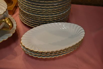 HAVILAND LIMOGES. White twisted porcelain...