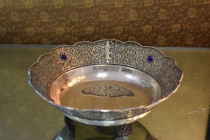 GRADINO Genova. Basket in silver decorated...