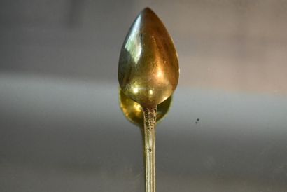 Set of twelve vermeil coffee spoons, minerva...