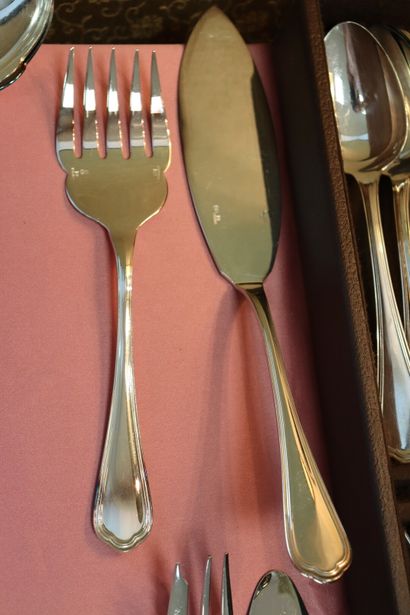 CHRISTOFLE. Spatours model. Service in silver...