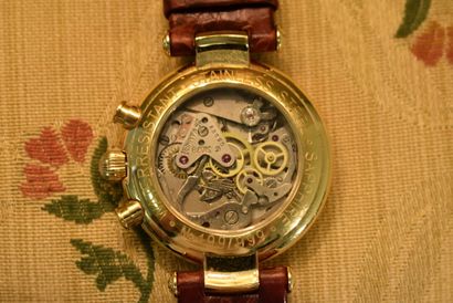 BURAN. Men's chronograph watch in gold-plated...