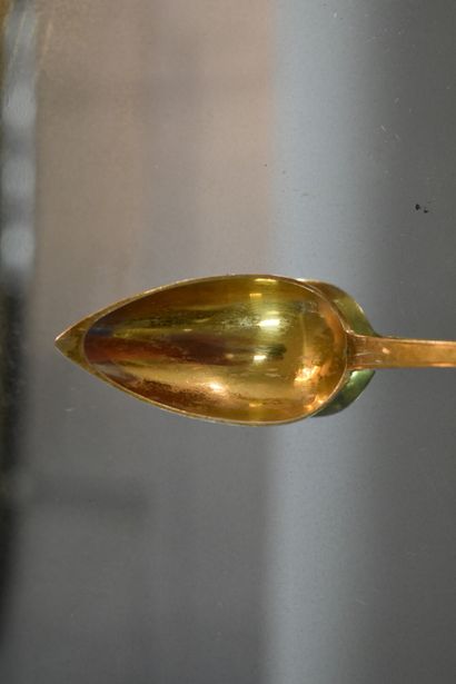 Set of twelve vermeil coffee spoons, minerva...