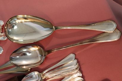 CHRISTOFLE. Spatours model. Service in silver...