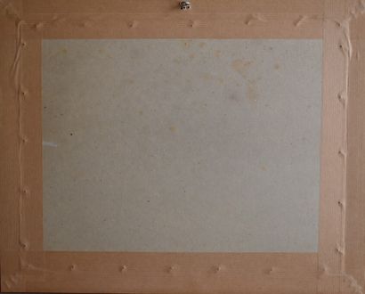 Trompe l'oeil, Gravure en couleur figurant...