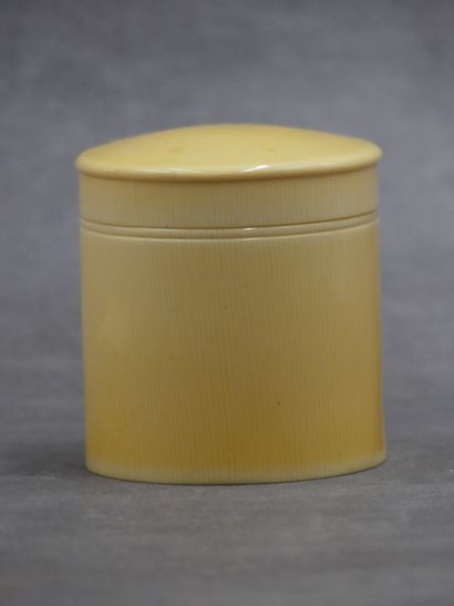 Deux boîtes, ronde et rectangulaire, en os?...