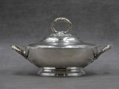 PUIFORCAT 1920, Légumier rond en argent poinçon...