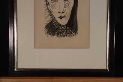 PICASSO ( d'après) Paire de Portraits. lithographies....