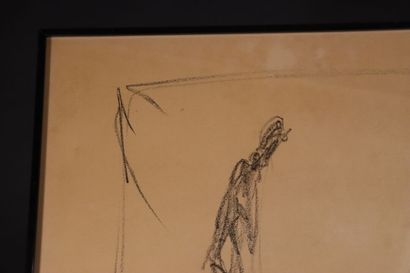 Alberto GIACOMETTI, d'après. Deux personnages....