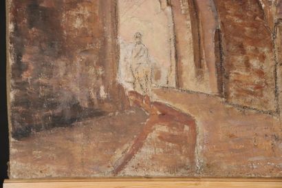 École du XIXe siècle. Paire de paysages orientaux,...