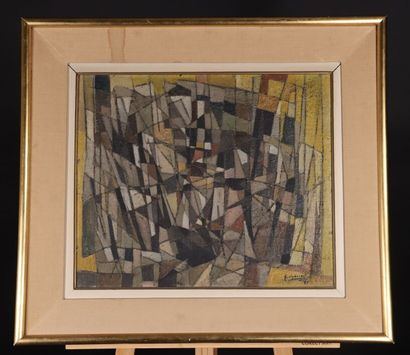 Jean SIGNOVERT(1919-1981) Composition abstraite....