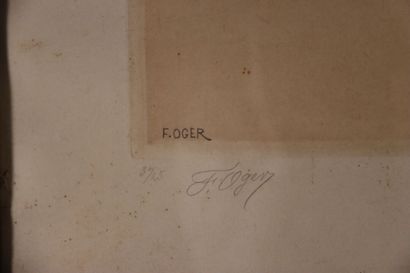 FerdinantOGER. (1872-1929) Paire de gravures...