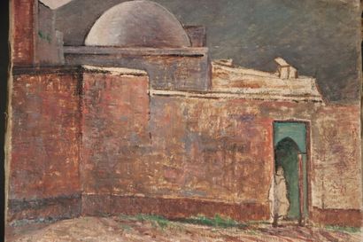 École du XIXe siècle. Paire de paysages orientaux,...