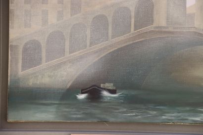 Michèle BATTUT. Pont du Rialto à Venise....