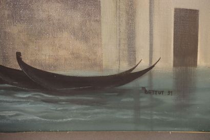 Michèle BATTUT. Pont du Rialto à Venise....