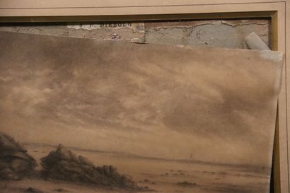 E.GRANDJEAN-Ecole du XIXème siècle. Paysage...