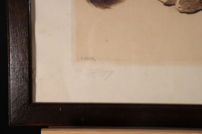 FerdinantOGER. (1872-1929) Paire de gravures...