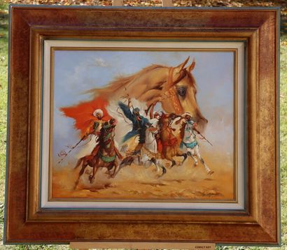 Georges COROMINAS. (1945). Fantasia à Marrakech....