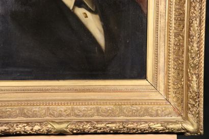 École FRANCAISE vers 1880. Portait de patriarche....