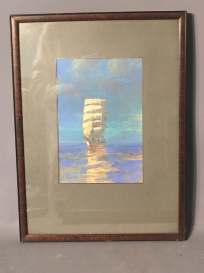 Louis ROYON (1882-1968) Marine, technique...