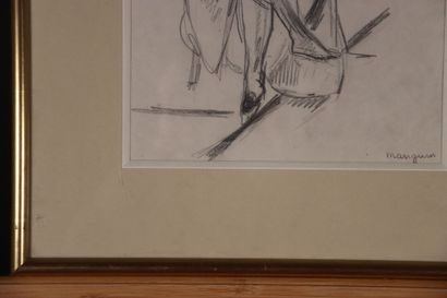 MANGUIN Henri (1874-1949) : Étude de nu....