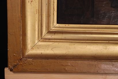 Ecole XIXème siècle. Scène de genre, huile...