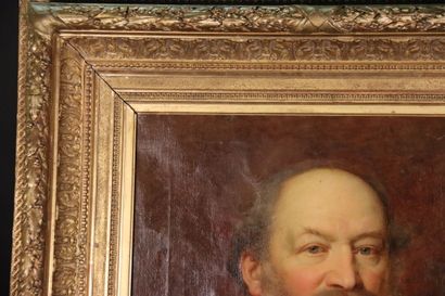 École FRANCAISE vers 1880. Portait de patriarche....