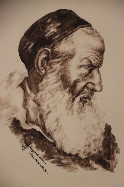 MAGDA (Active en 1936). Deux portraits d'Orientaux....