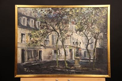 Gilles FABRE. Vue de la place Furstenberg....