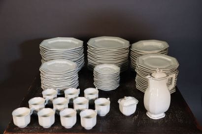Service de table octogonal en porcelaine...