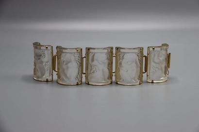 LALIQUE - Marie-Claude LALIQUE. Large bracelet...