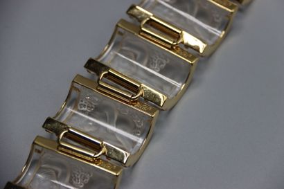 LALIQUE - Marie-Claude LALIQUE. Large bracelet...