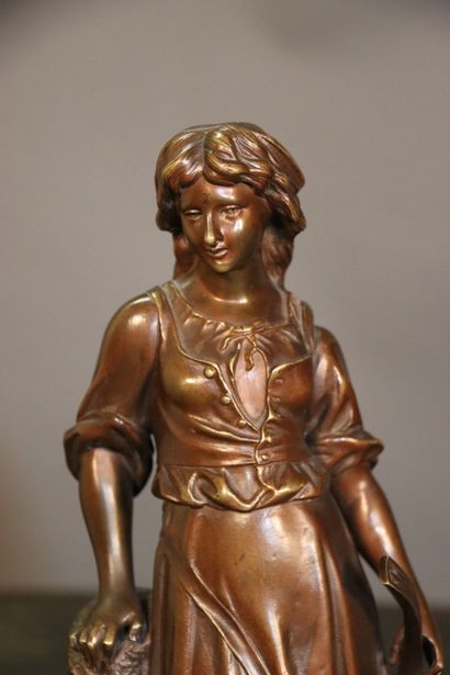 Henri GIRAUD (1805-1895). Bronze à patine...