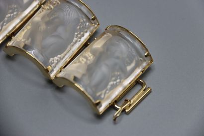 LALIQUE - Marie-Claude LALIQUE. Large bracelet...