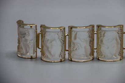 LALIQUE - Marie-Claude LALIQUE. Large bracelet...