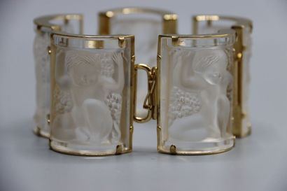 LALIQUE - Marie-Claude LALIQUE. Large bracelet...