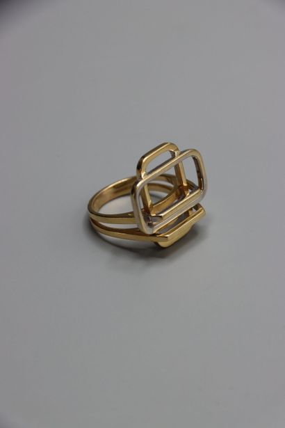 HAYOTTE à Metz. Bague contemporaine aux deux...